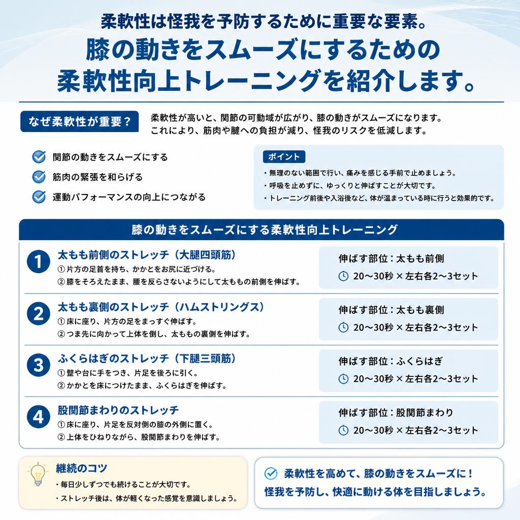 身体の柔軟性を高めるエクササイズ