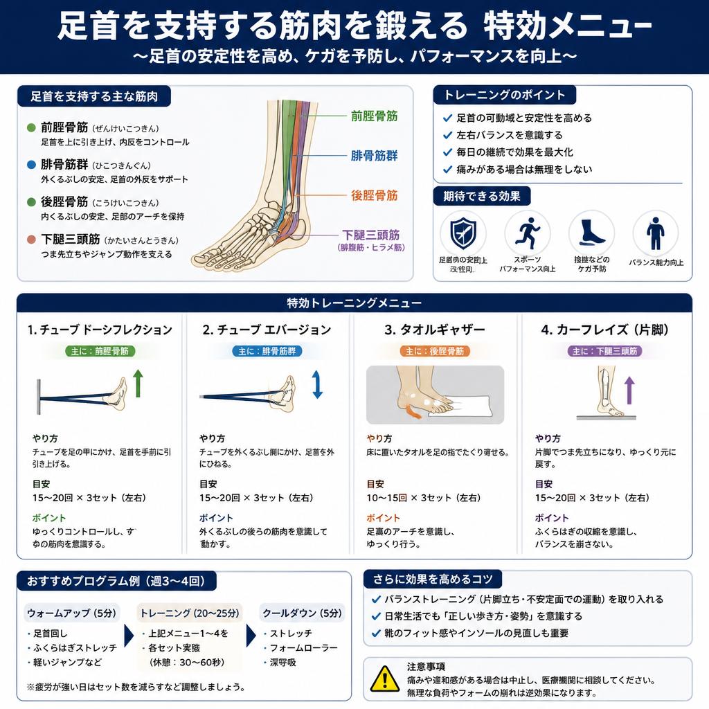 安定した足首を作る筋力トレーニング