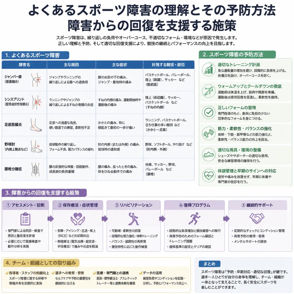 スポーツ障害の予防と改善