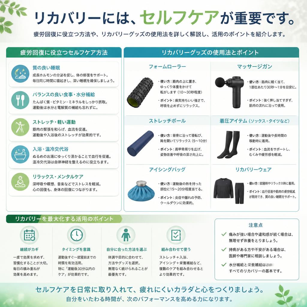 リカバリーを促進するセルフケア
