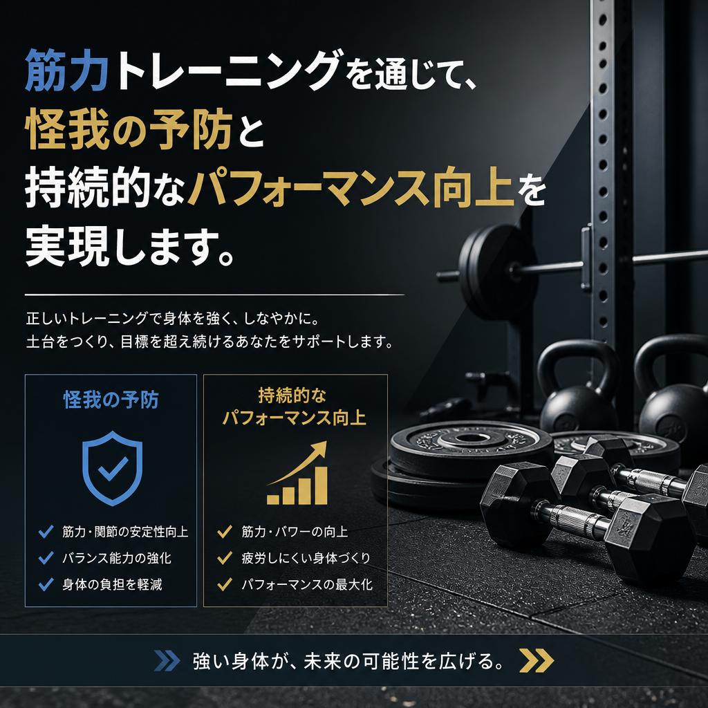 筋力トレーニングで基礎を固める
