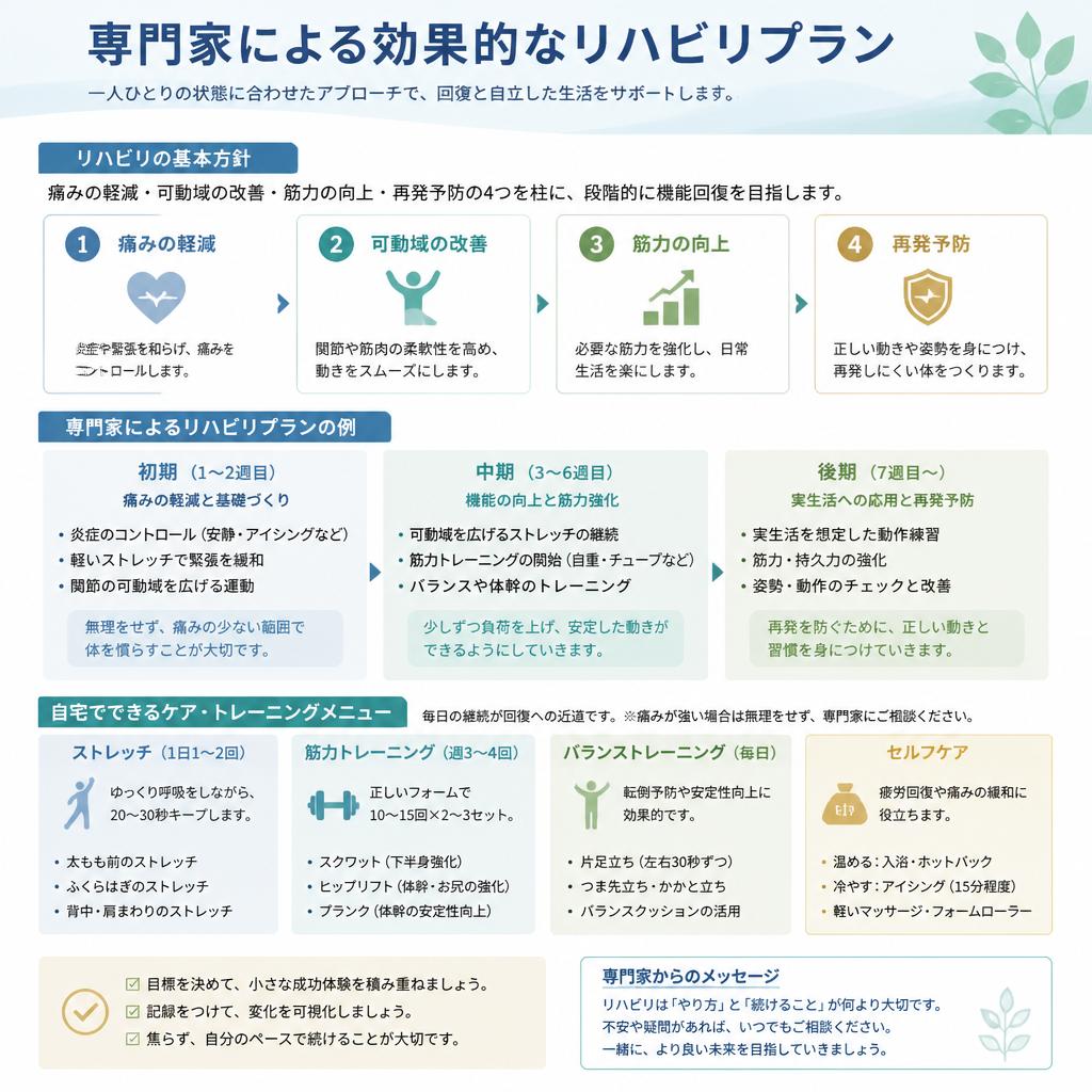 競技復帰のためのリハビリ方法